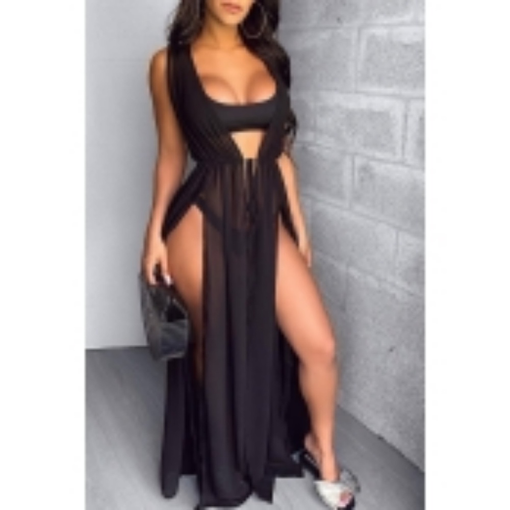 "Splitsville" Maxi Cover Up